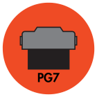 PG7 PISTON SEAL (HYTREL 55D + NBR) - PG7-02500-129-NHY55 Image 1