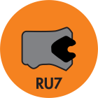 RU7 TWIN LIP ROD (LOADED) U-CUP (AU+NBR) - RU7-31204500-500-P92E Image 1